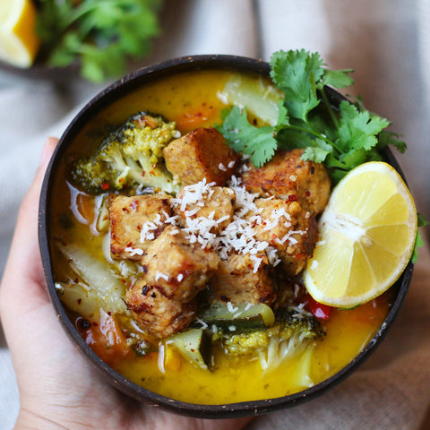 Green Coconut Tempeh Curry